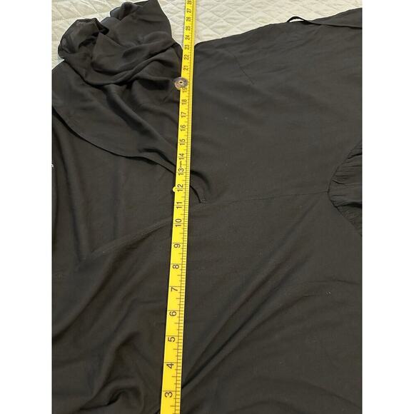 NWT Avenue Women Val Dress Short Button Tab Flutter Sleeve Size 22/24 Black - Picture 15 of 16